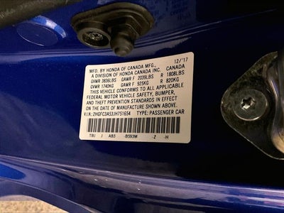2018 Honda Civic Si