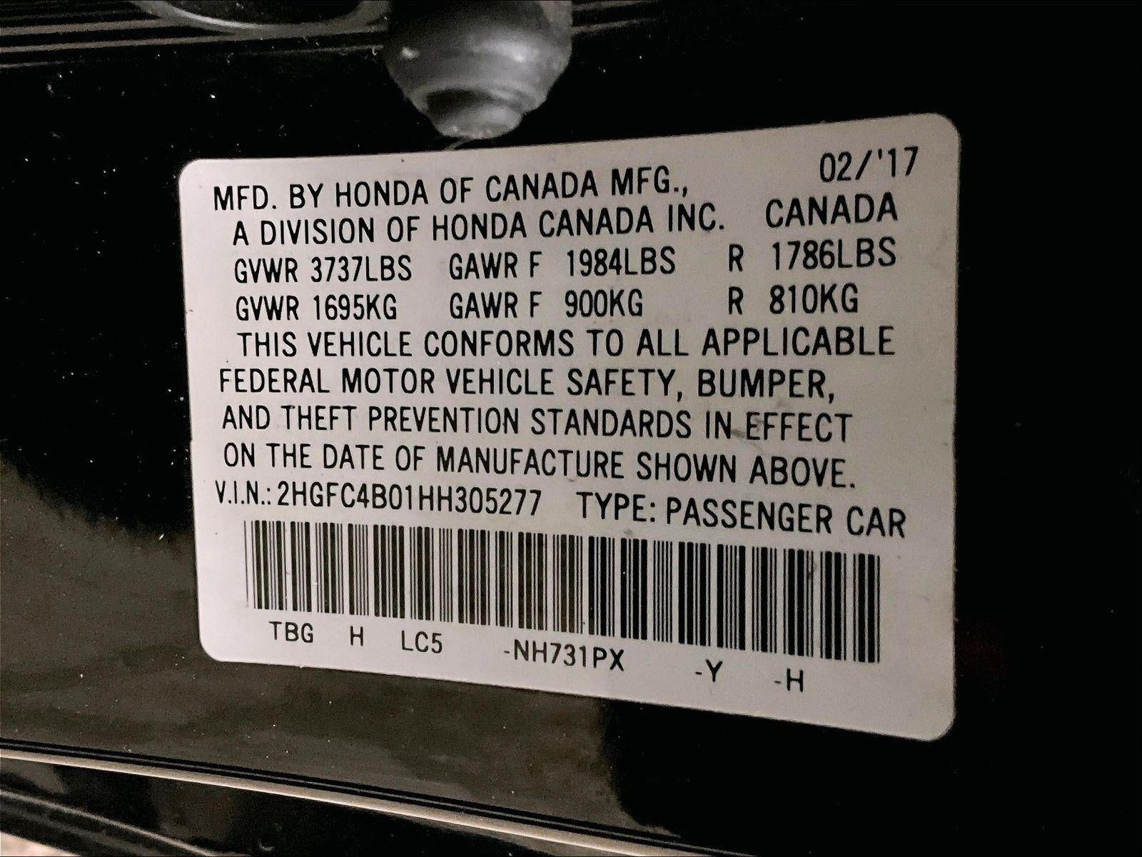 2017 Honda Civic Coupe LX-P