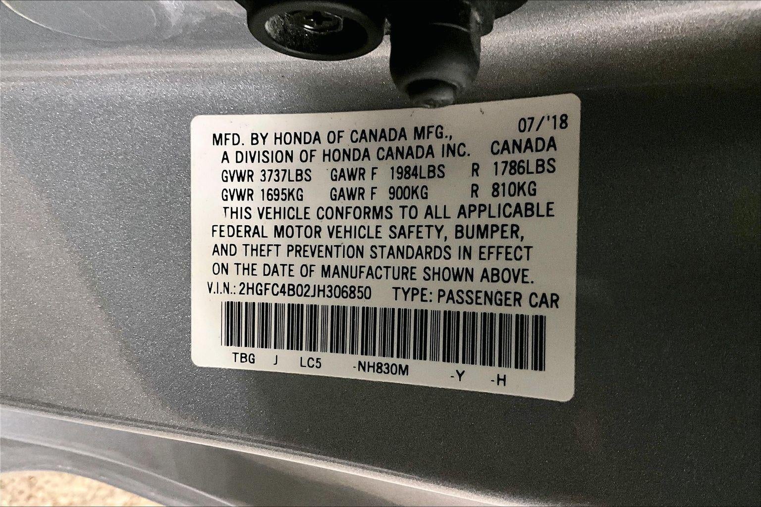 2018 Honda Civic Coupe LX-P