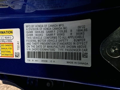 2022 Honda Civic Si Si