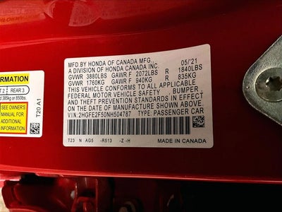 2022 Honda Civic Sport