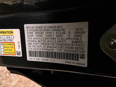 2023 Honda Civic Sedan Sport