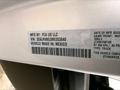 2021 RAM ProMaster Cargo Van Base