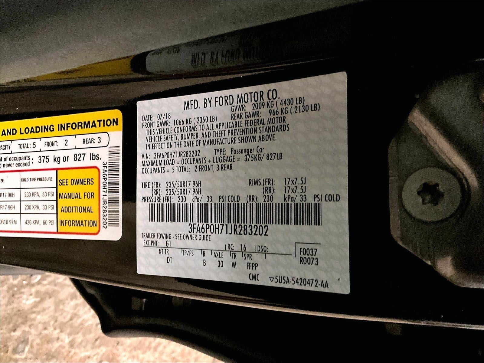 2018 Ford Fusion SE