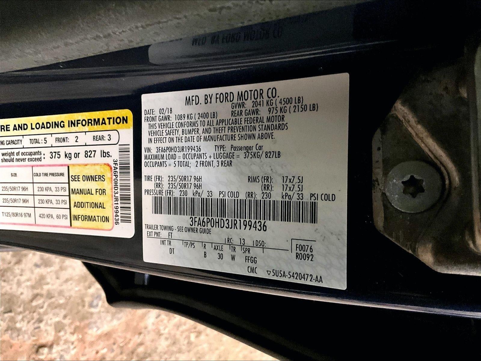 2018 Ford Fusion SE