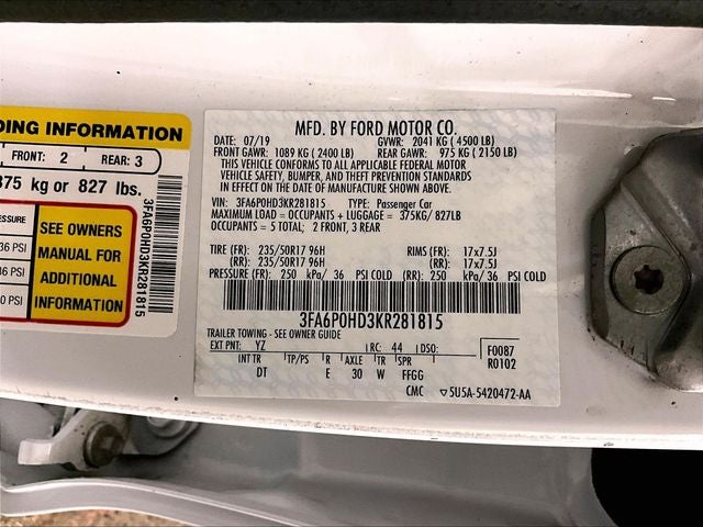 2019 Ford Fusion SE