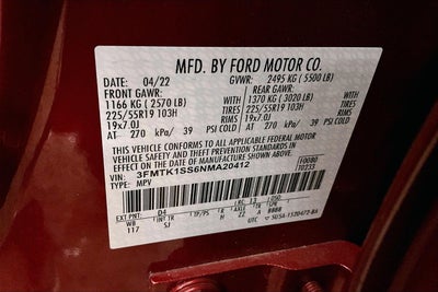 2022 Ford Mustang Mach-E Select