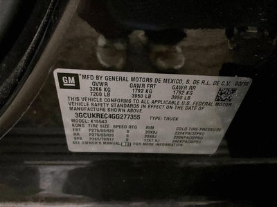 2016 Chevrolet Silverado 1500 LT LT2