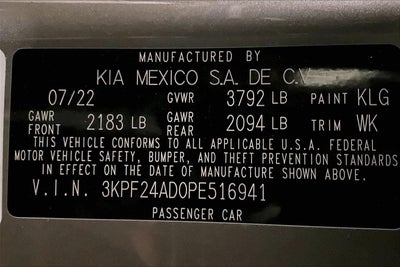 2023 Kia Forte LXS
