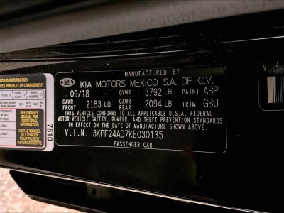 2019 Kia Forte LXS