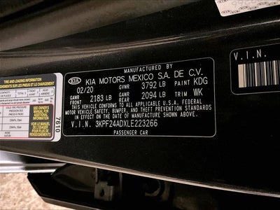 2020 Kia Forte LXS