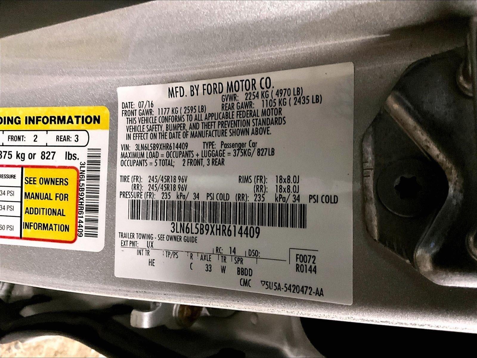 2017 Lincoln MKZ Premiere