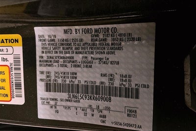 2019 Lincoln MKZ Reserve I