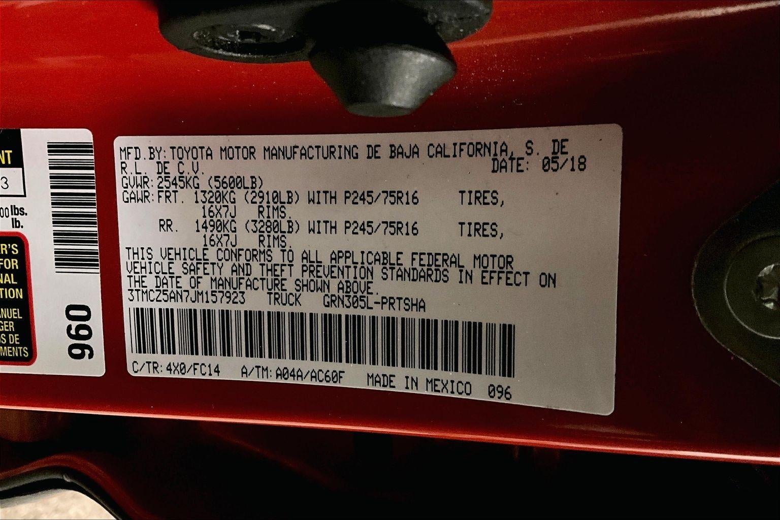 2018 Toyota Tacoma SR5