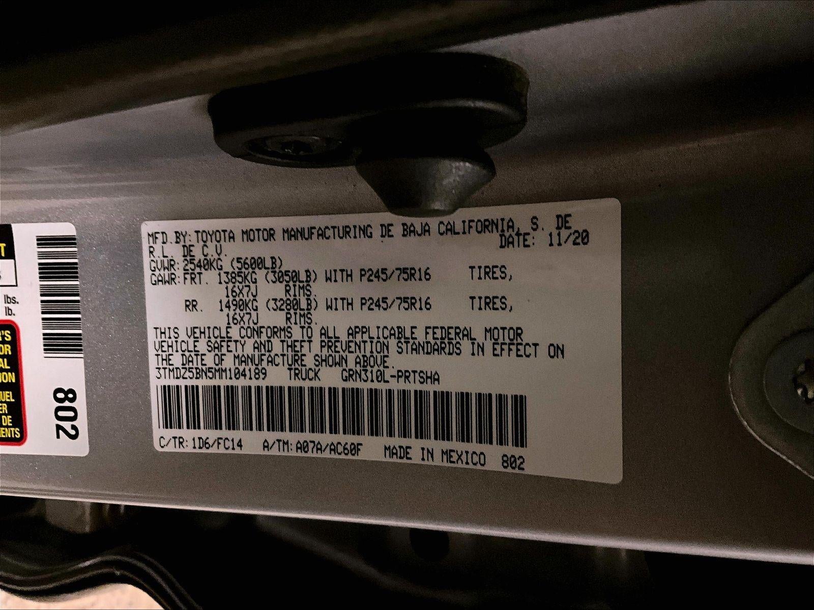 2021 Toyota Tacoma SR5