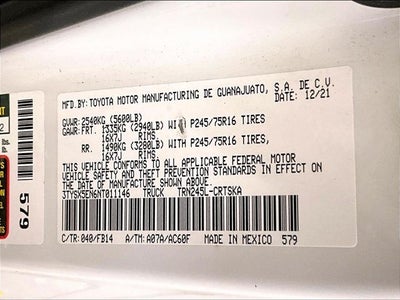 2022 Toyota Tacoma SR