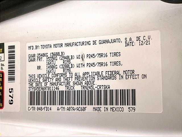 2022 Toyota Tacoma SR