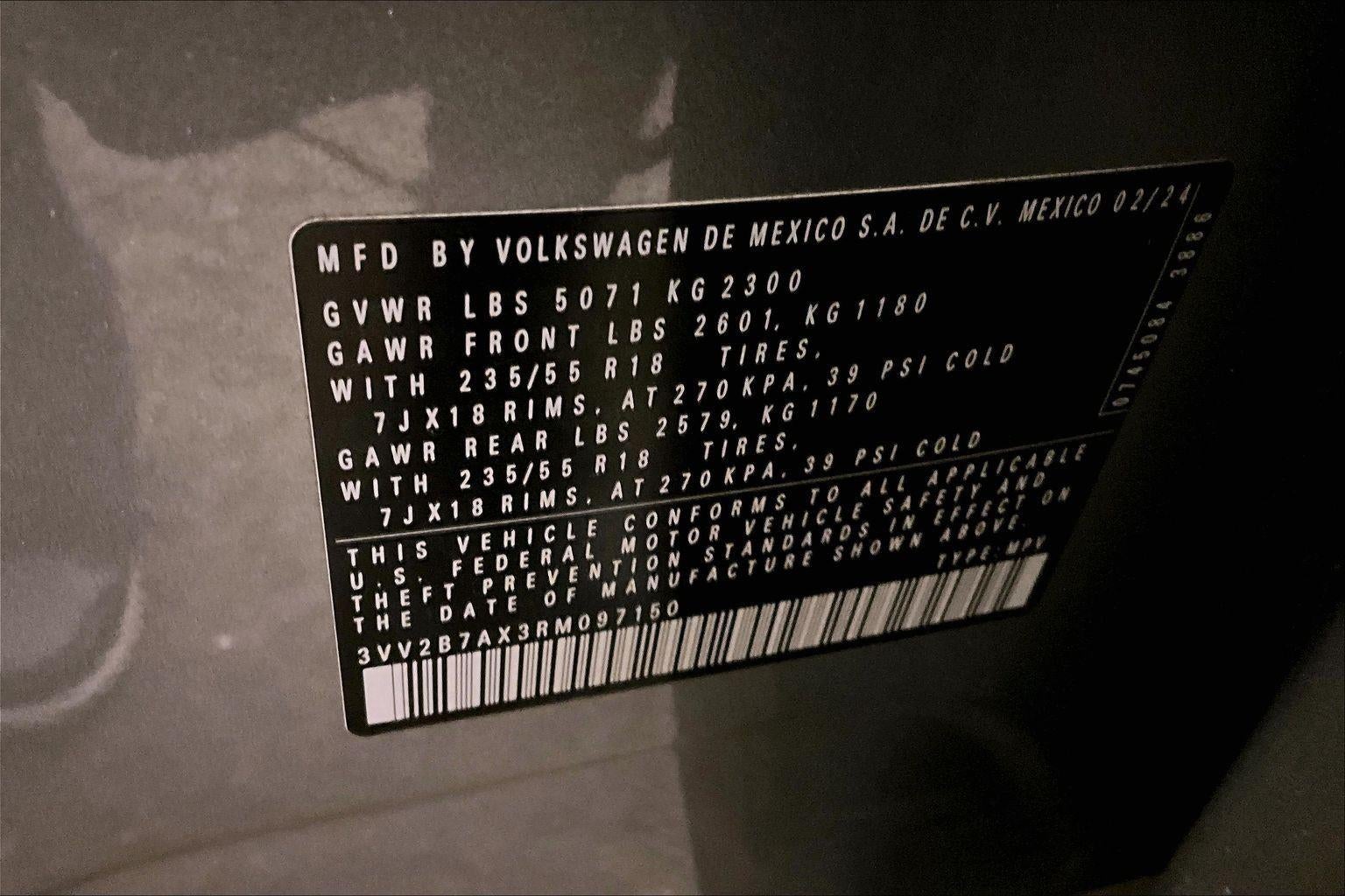 2024 Volkswagen Tiguan 2.0T SE