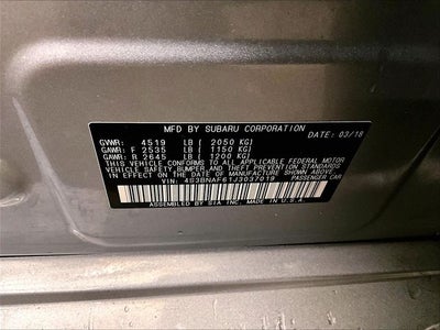 2018 Subaru Legacy 2.5i Premium
