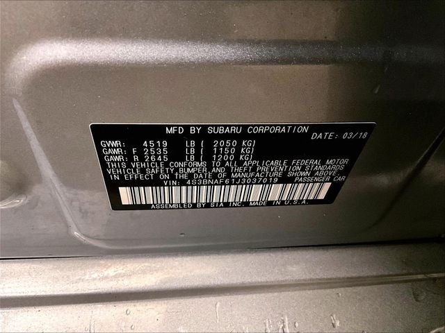 2018 Subaru Legacy 2.5i Premium