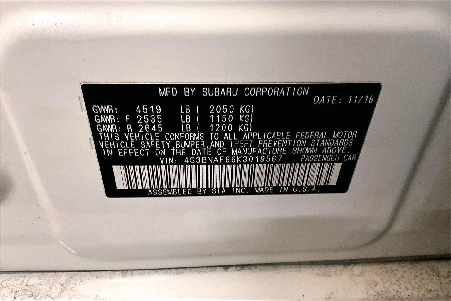 2019 Subaru Legacy Premium