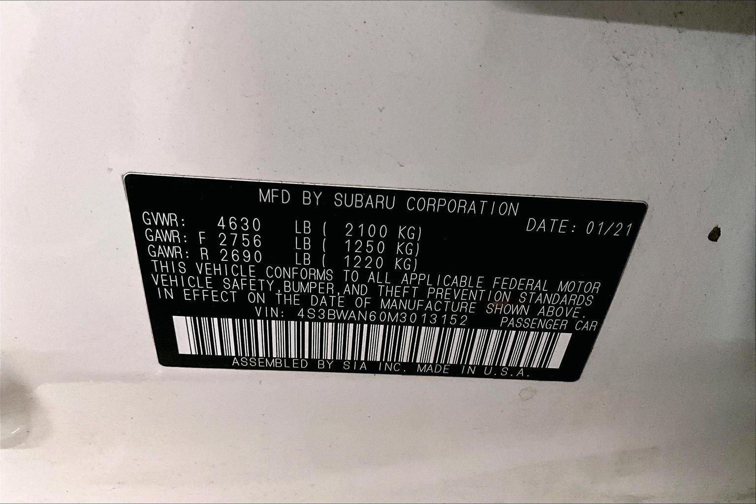 2021 Subaru Legacy Limited