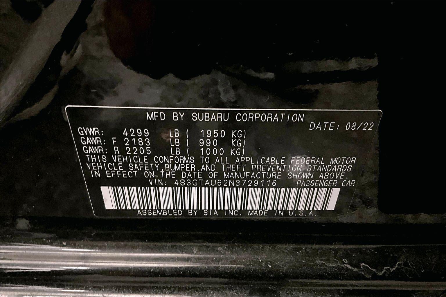 2022 Subaru Impreza Limited