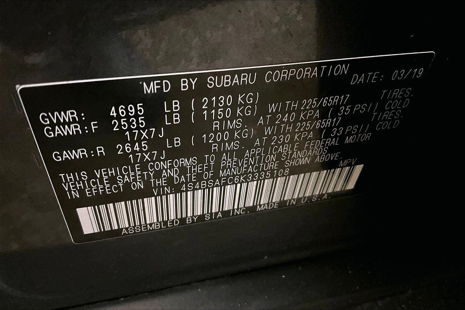 2019 Subaru Outback Premium