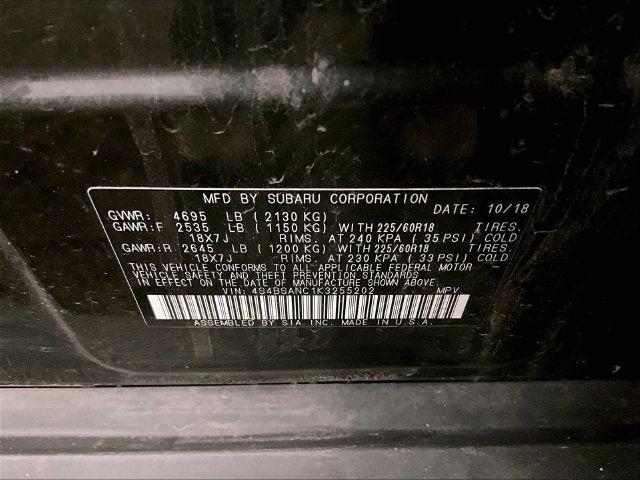2019 Subaru Outback 2.5i Limited