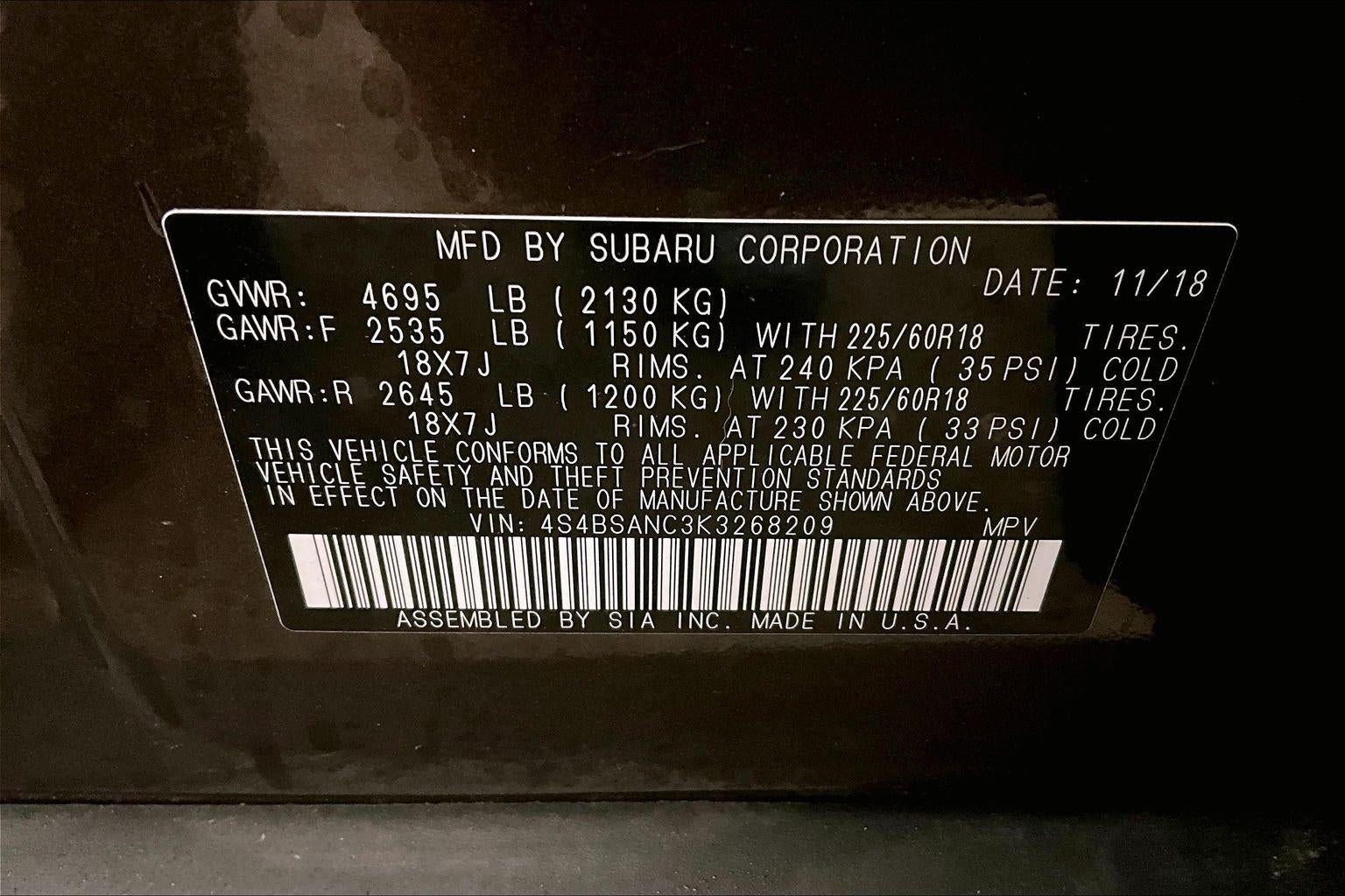 2019 Subaru Outback Limited