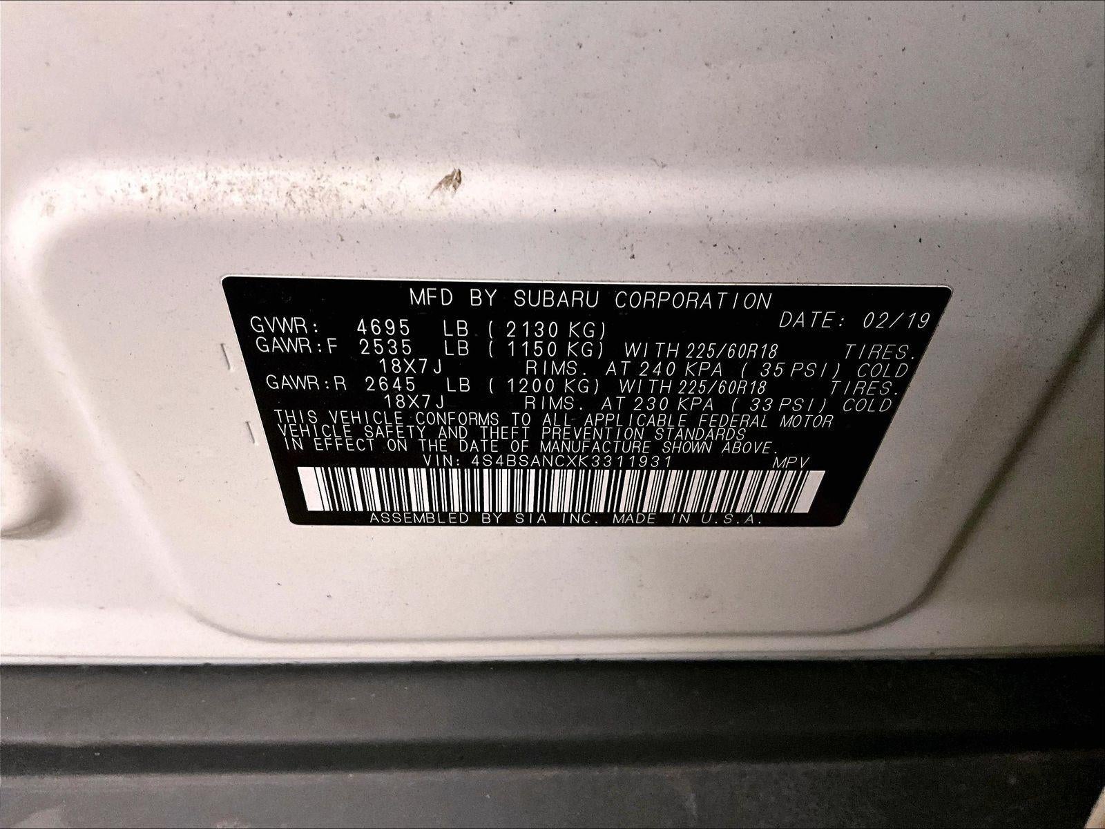 2019 Subaru Outback Limited
