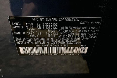 2021 Subaru Outback Touring