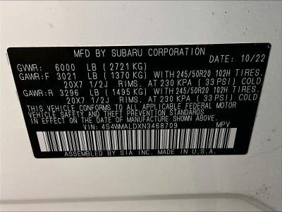 2022 Subaru Ascent Limited