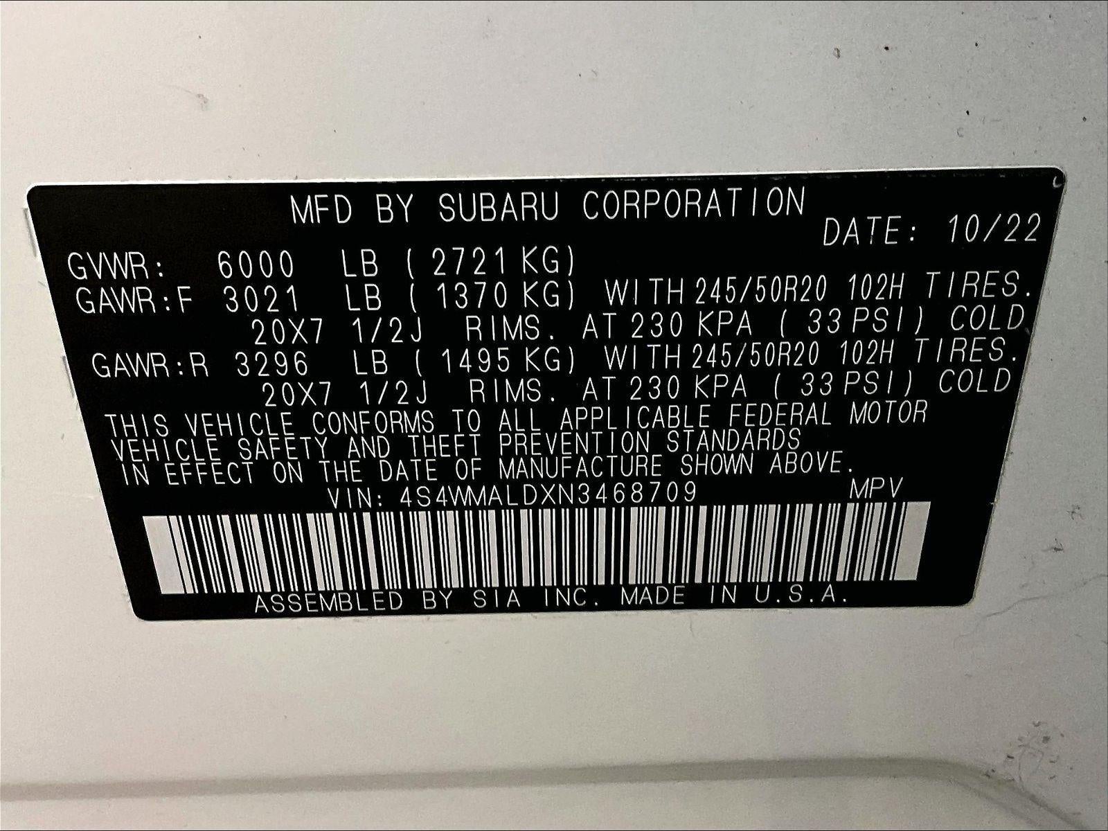 2022 Subaru Ascent Limited