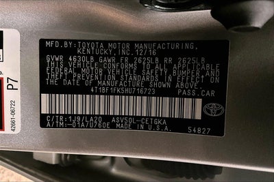 2017 Toyota Camry XLE