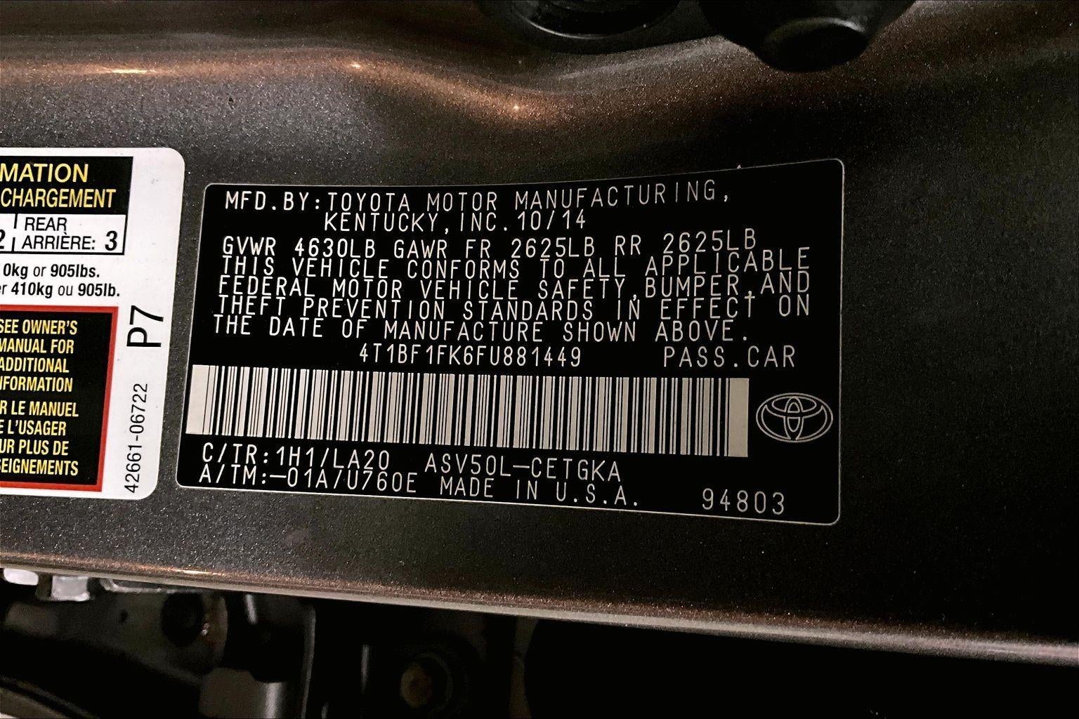 2015 Toyota Camry XLE