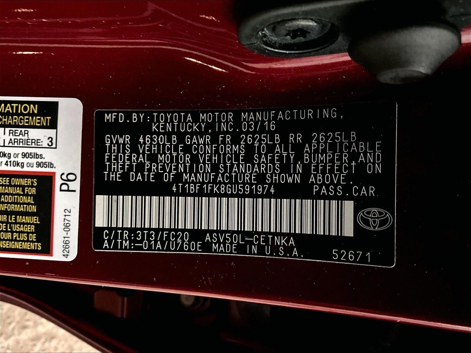 2016 Toyota Camry LE