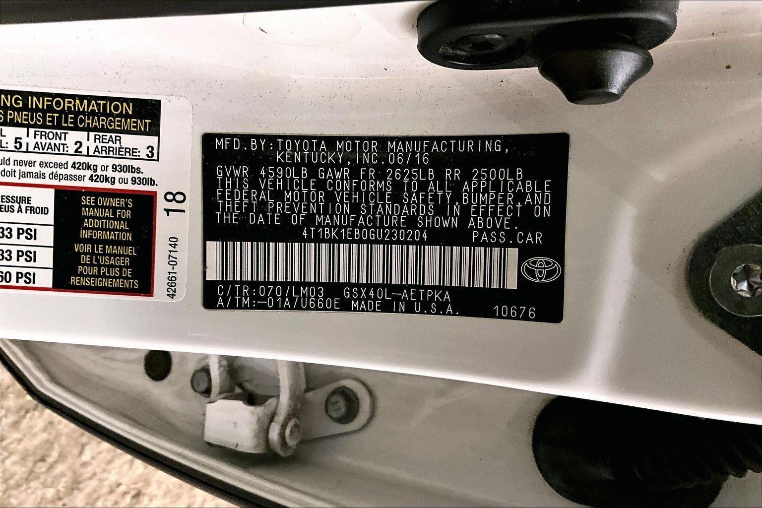 2016 Toyota Avalon Limited