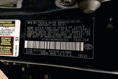 2021 Toyota Camry LE