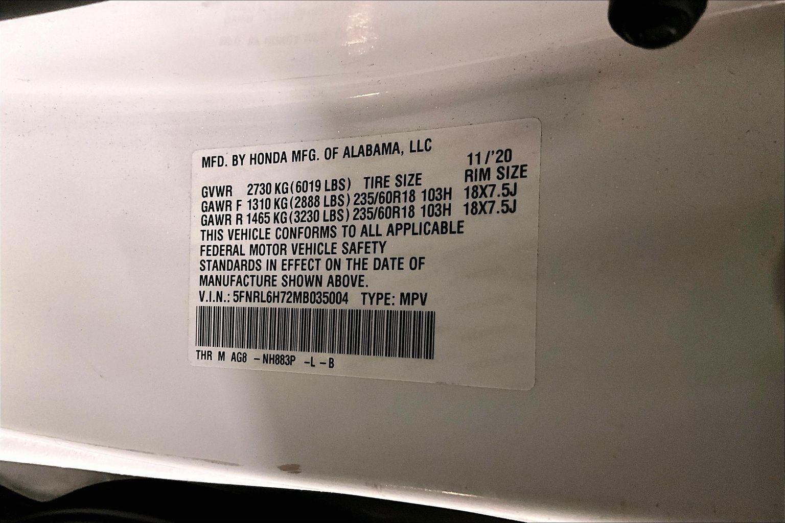 2021 Honda Odyssey EX-L