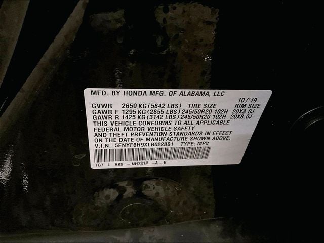 2020 Honda Pilot Touring 8 Passenger