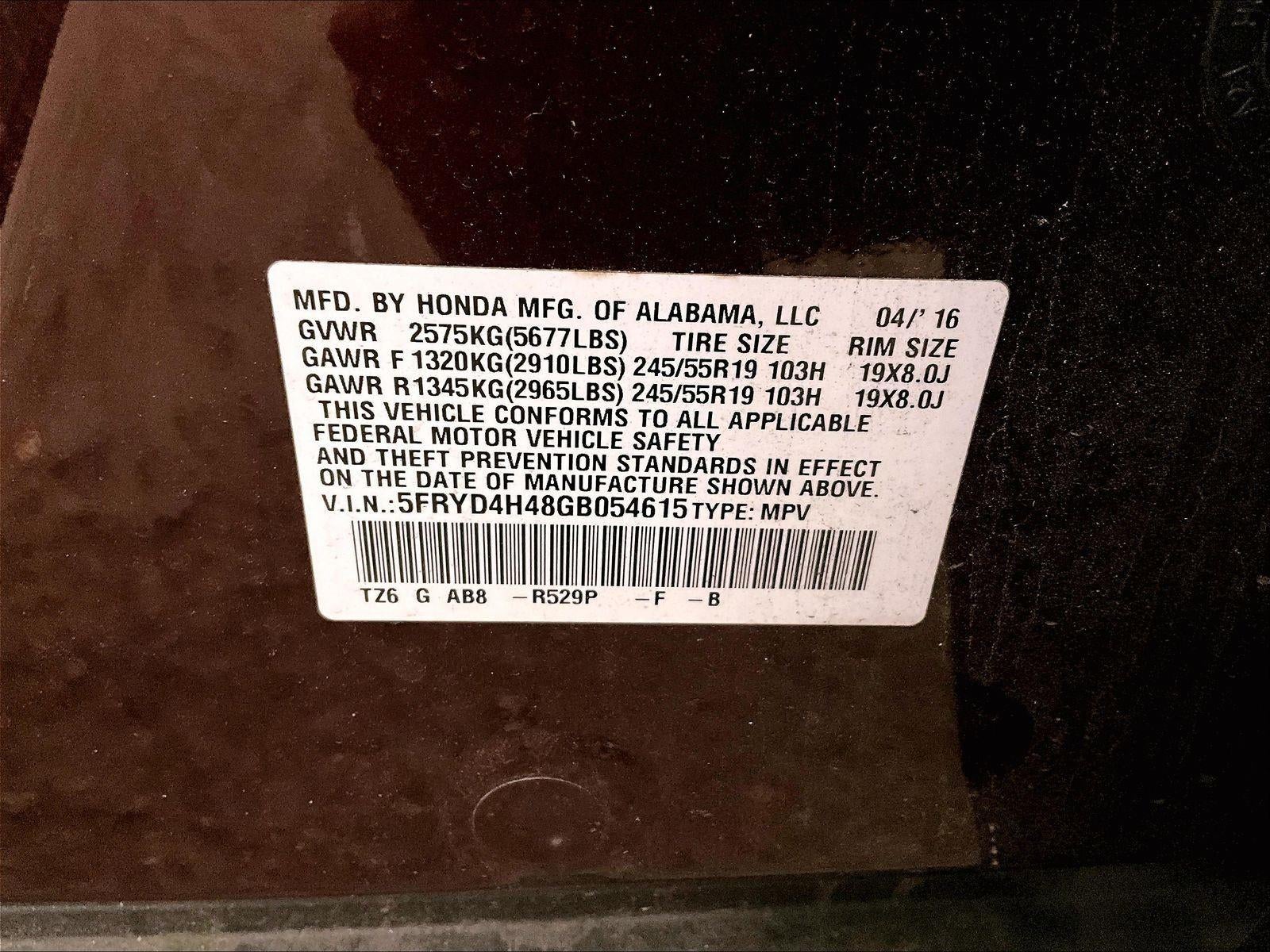 2016 Acura MDX w/Tech