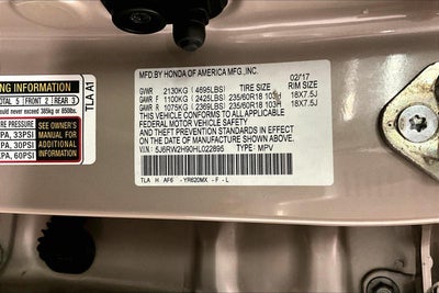 2017 Honda CR-V Touring