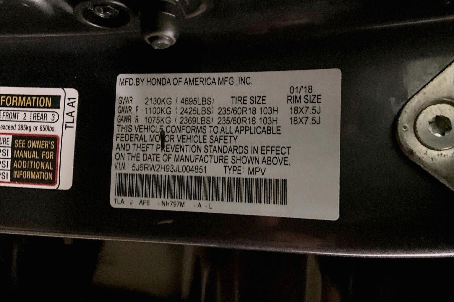 2018 Honda CR-V Touring