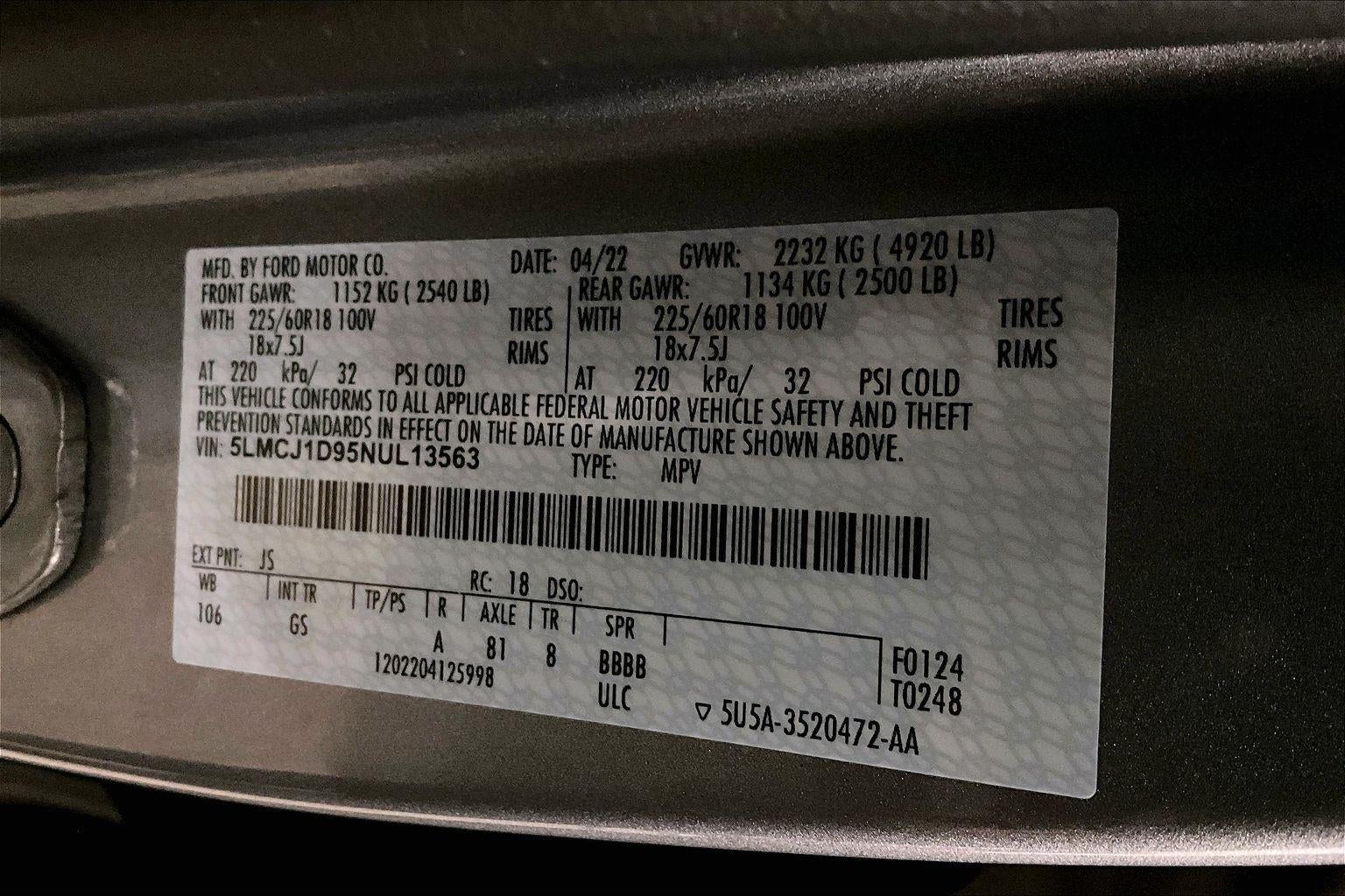 2022 Lincoln Corsair Standard