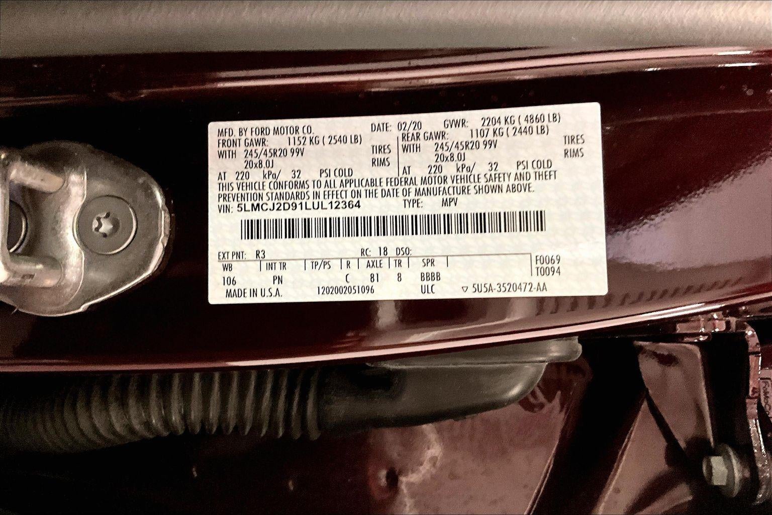 2020 Lincoln Corsair Reserve