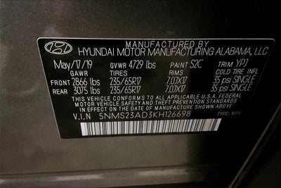 2019 Hyundai Santa Fe SE