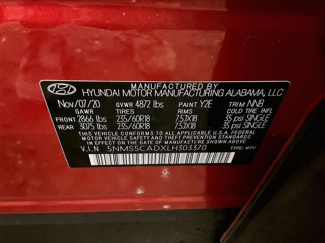 2020 Hyundai Santa Fe Limited