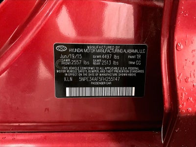 2015 Hyundai Sonata 2.4L Sport