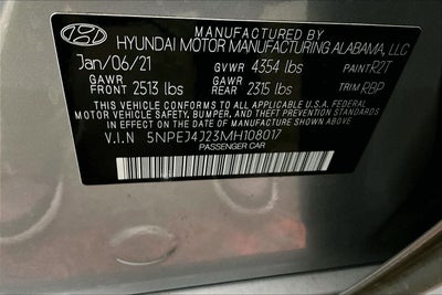 2021 Hyundai Sonata SEL Plus